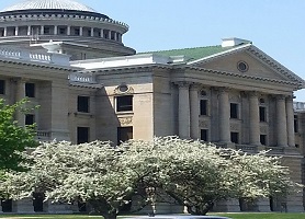 courthouse in spring