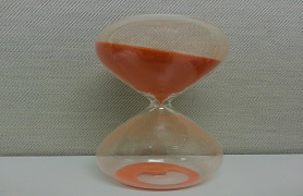 full hourglass orange sand